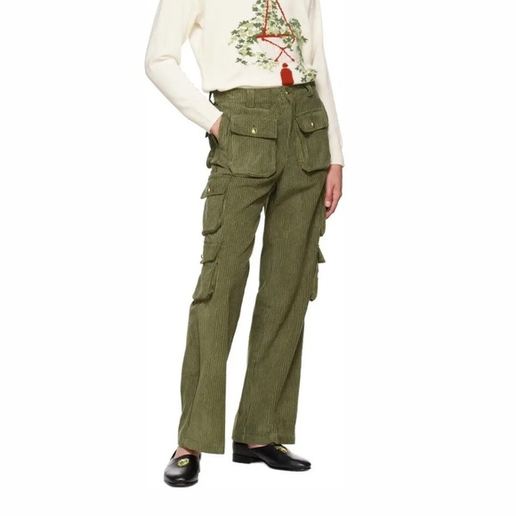 Tanner Fletcher Green Gus cargo pants - Picture 1 of 9